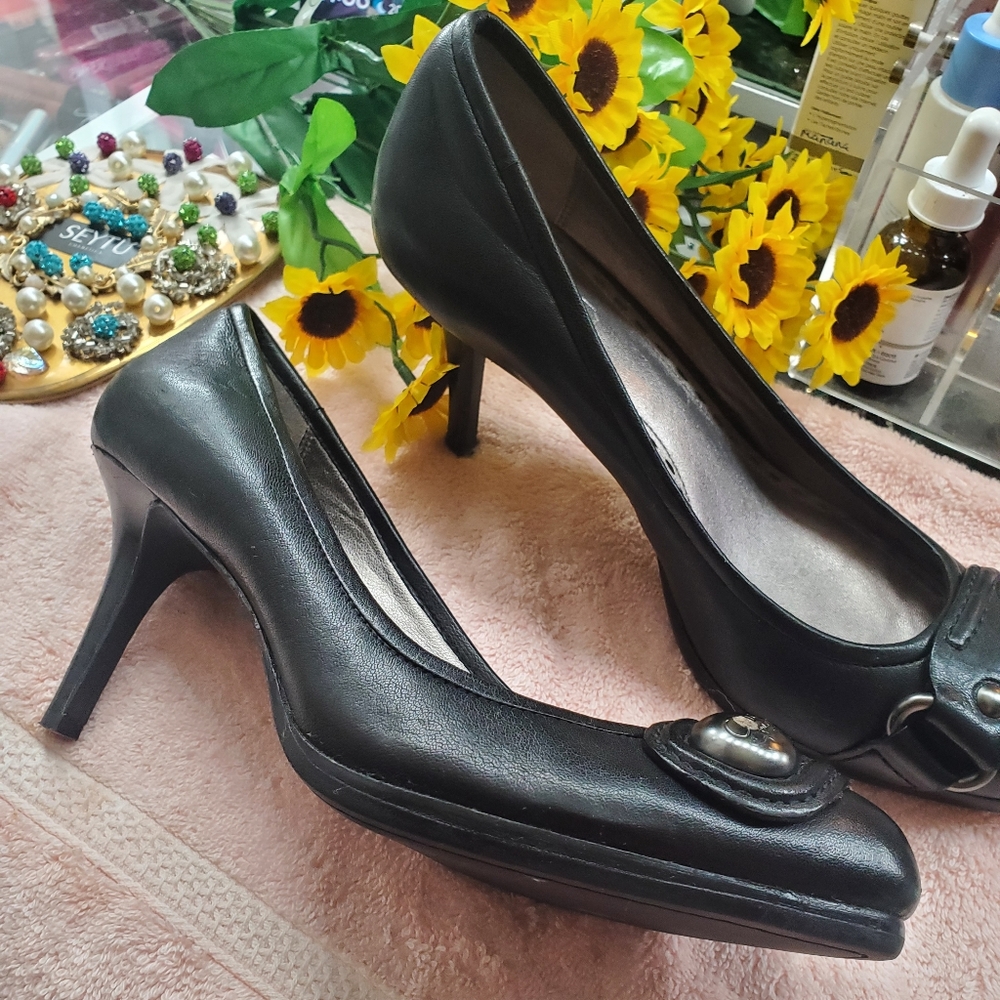 Coach heels Darlina color Black Leather - Picture 6 of 13